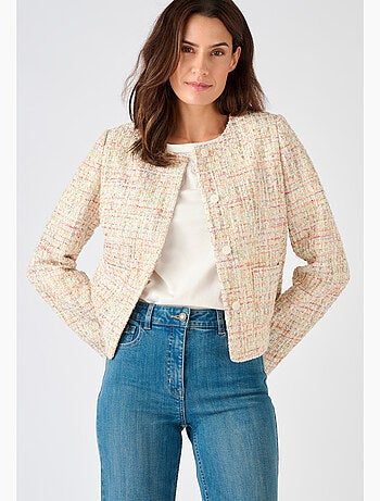 Veste effet tweed fils brillants - Damart