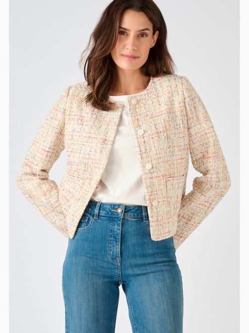 Veste effet tweed fils brillants - Damart - Kiabi