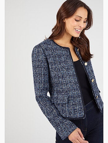 Veste effet tweed ganse fantaisie - Damart