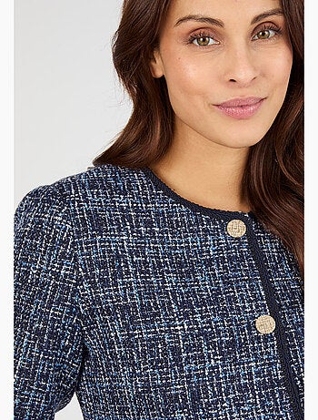 Veste effet tweed ganse fantaisie - Damart