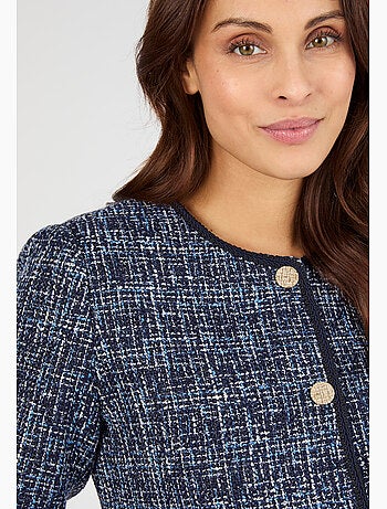 Veste effet tweed ganse fantaisie - Damart