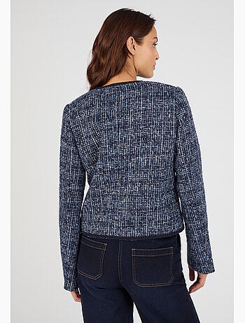Veste effet tweed ganse fantaisie - Damart