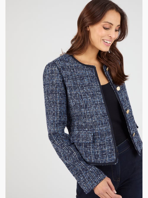 Veste effet tweed ganse fantaisie - Damart - Kiabi