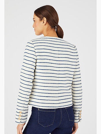 Veste effet tweed rayée - Damart