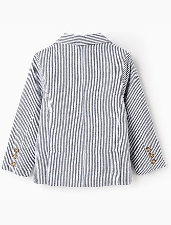 Veste en coton à rayures et poches à rabat