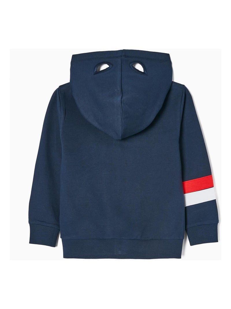Veste en Coton Avec Capuche-Masque Garçon 'Captain America'   MARVEL CAP AMERICA Bleu foncé - Kiabi