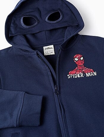 Veste en Coton avec Capuche-Masque Spider-Man