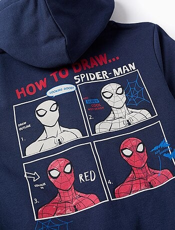 Veste en Coton avec Capuche-Masque Spider-Man