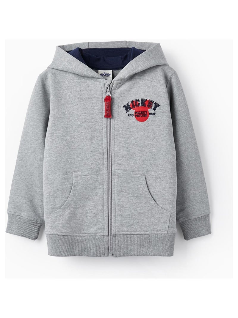 Veste en Coton avec Capuche pour Gar?�on 'Mickey' MICKEY - Gris clair - Gar?�on - 0.00�?� - Kiabi