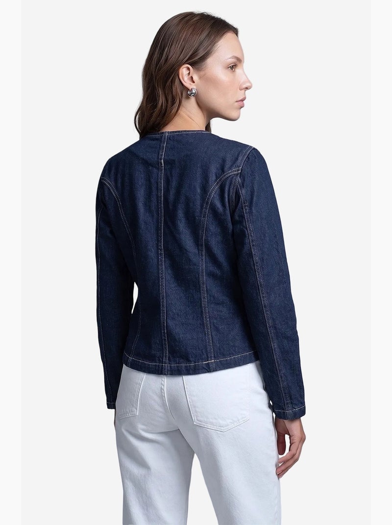 Veste en coton dilvin Bleu outremer - Kiabi