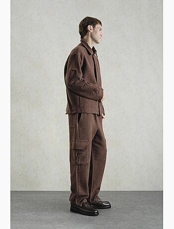 Veste en coton jacquard texturé giesto