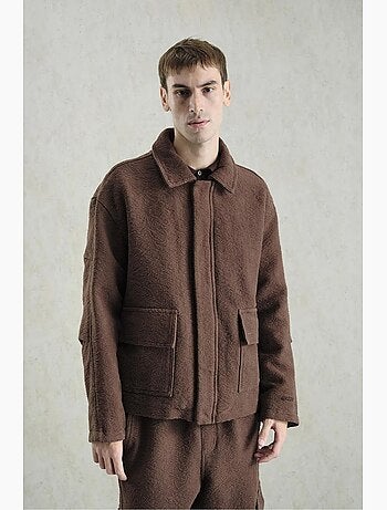 Veste en coton jacquard texturé giesto