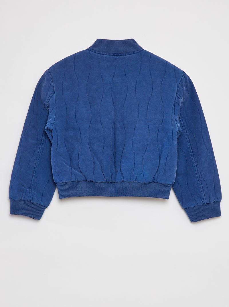 Veste en coton matelassé BLEU - Kiabi
