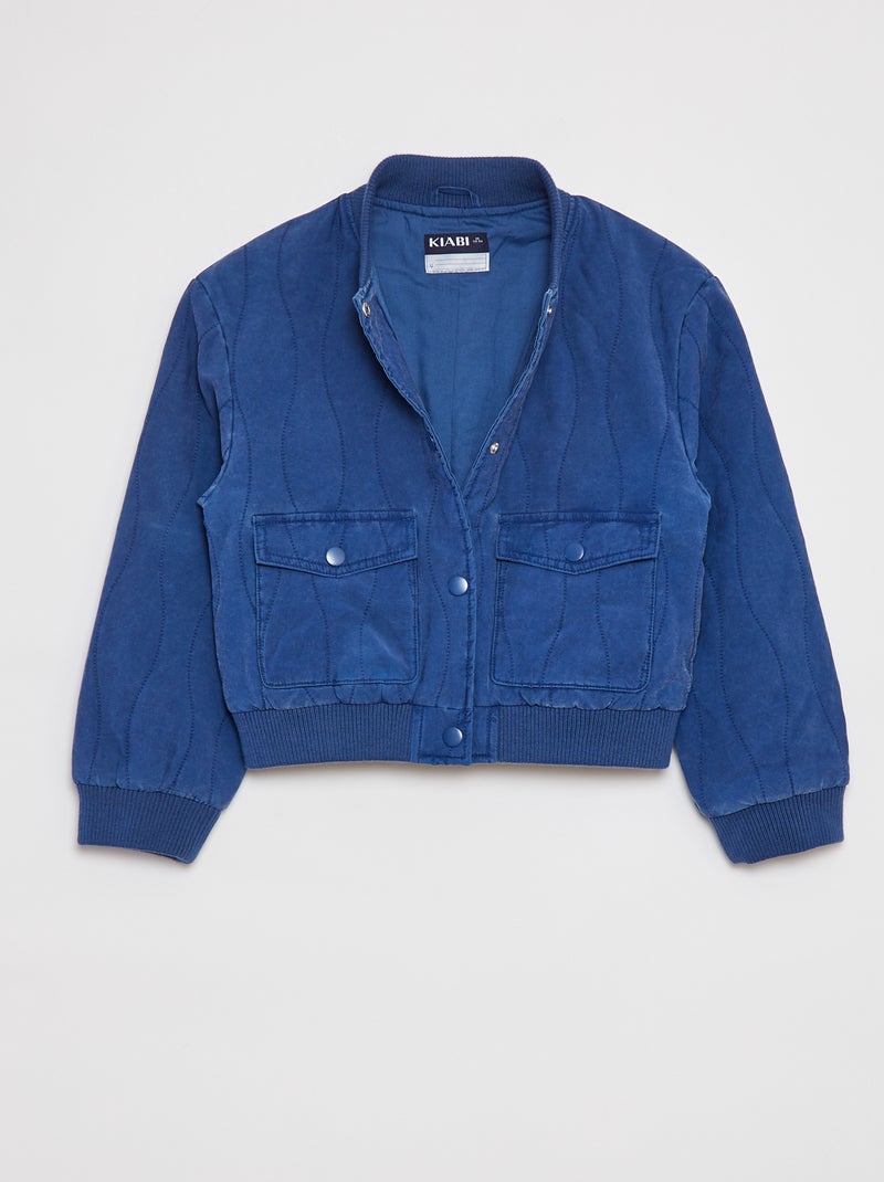 Veste en coton matelassé BLEU - Kiabi