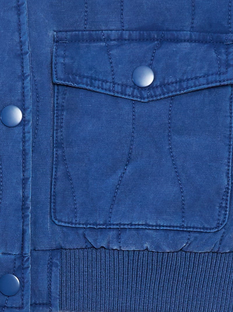 Veste en coton matelassé BLEU - Kiabi