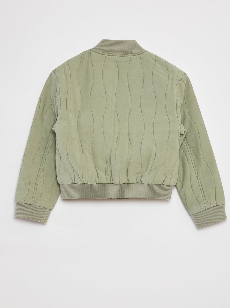 Veste en coton matelassé KAKI - Kiabi