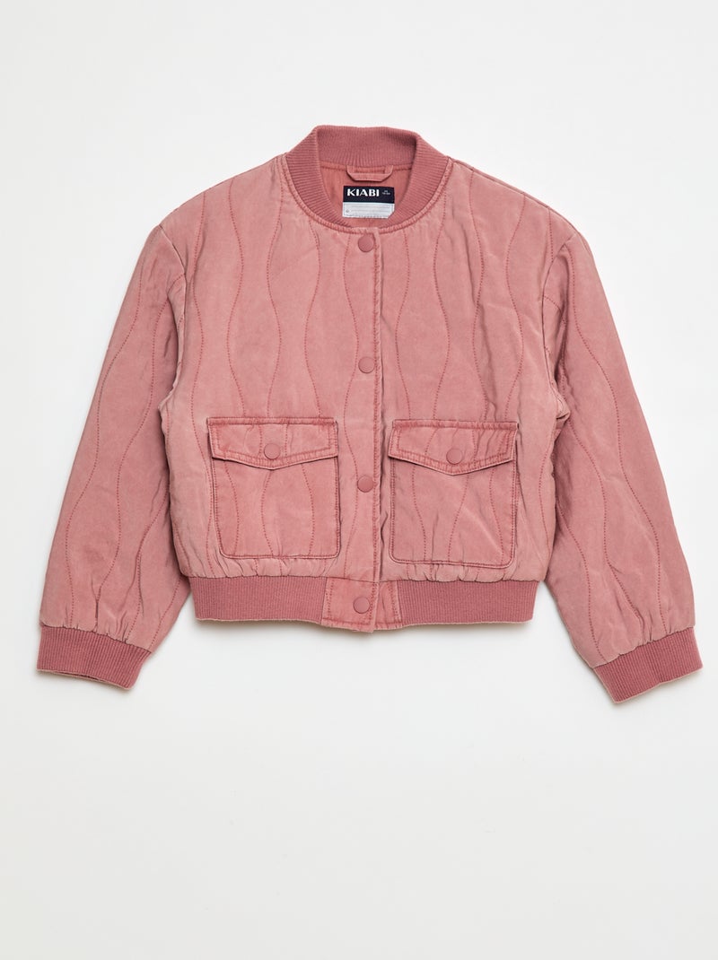 Veste en coton matelassé Rose - Kiabi
