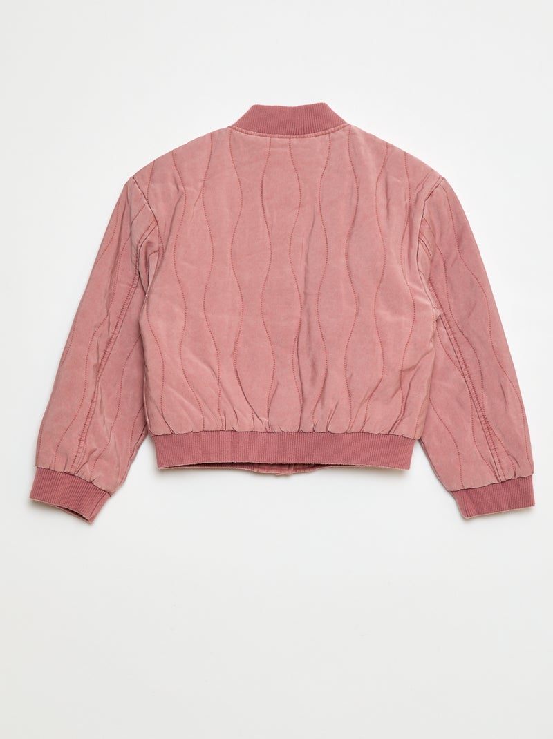 Veste en coton matelassé Rose - Kiabi