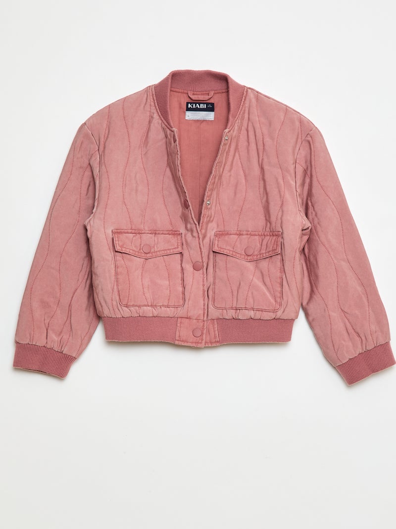 Veste en coton matelassé Rose - Kiabi