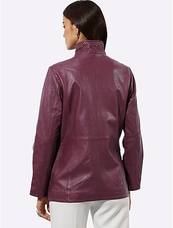 Veste En Cuir 100% Cuir Agneau Nappa - Taille Standard - Helline