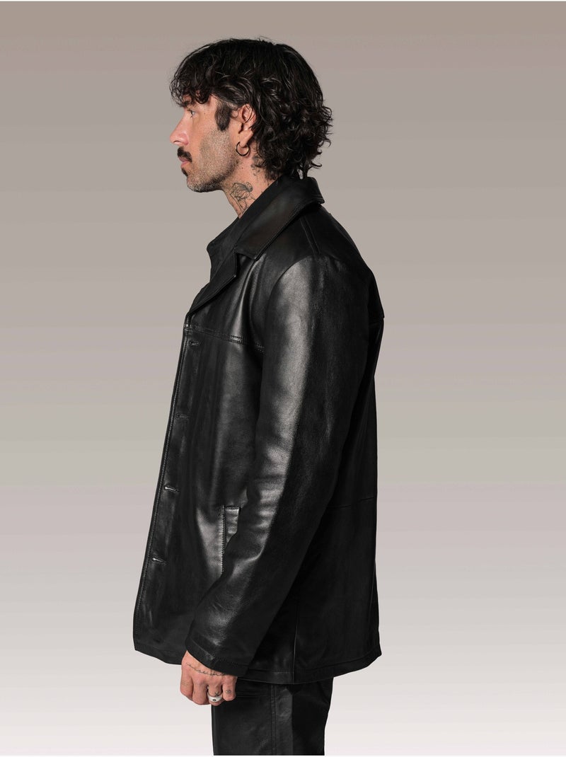 Veste En Cuir  Brasco Legend Redskins Noir - Kiabi