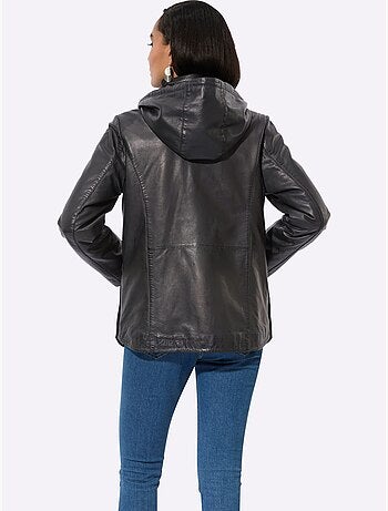 Veste En Cuir Cuir Agneau Nappa Doux - Taille Standard - helline