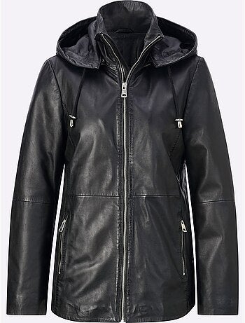 Veste En Cuir Cuir Agneau Nappa Doux - Taille Standard - helline