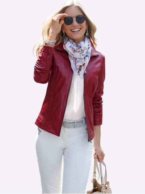 Veste En Cuir Forme Parfaite - Taille Standard - Witt - Kiabi Veste En Cuir Forme Parfaite - Taille Standard - Witt - Kiabi