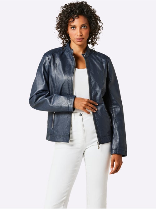 Veste En Cuir Haute Qualité - Taille Standard - Helline - Kiabi Veste En Cuir Haute Qualité - Taille Standard - Helline - Kiabi