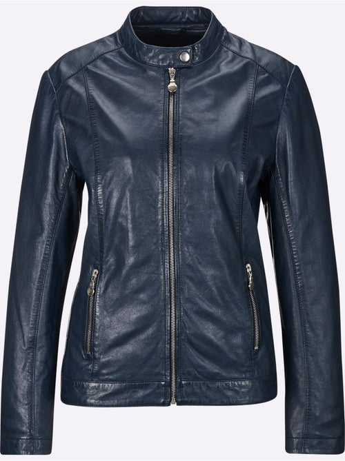 Veste En Cuir Haute Qualité - Taille Standard - Helline - Kiabi Veste En Cuir Haute Qualité - Taille Standard - Helline - Kiabi