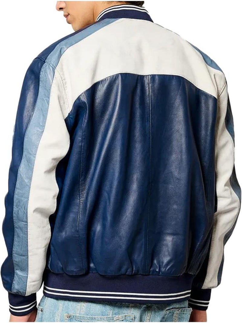 Veste en cuir homme kaporal Bleu - Kiabi