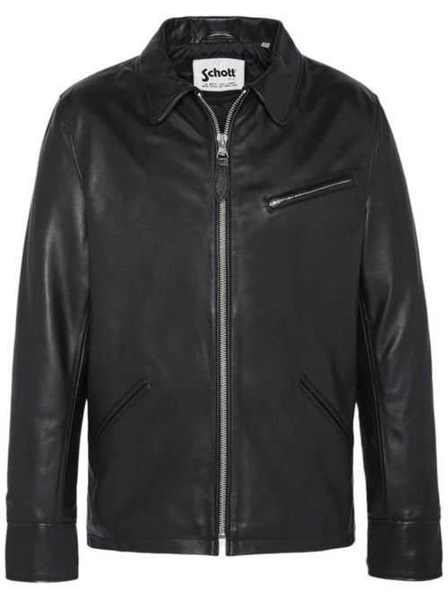 Veste En Cuir Homme Schott - Kiabi