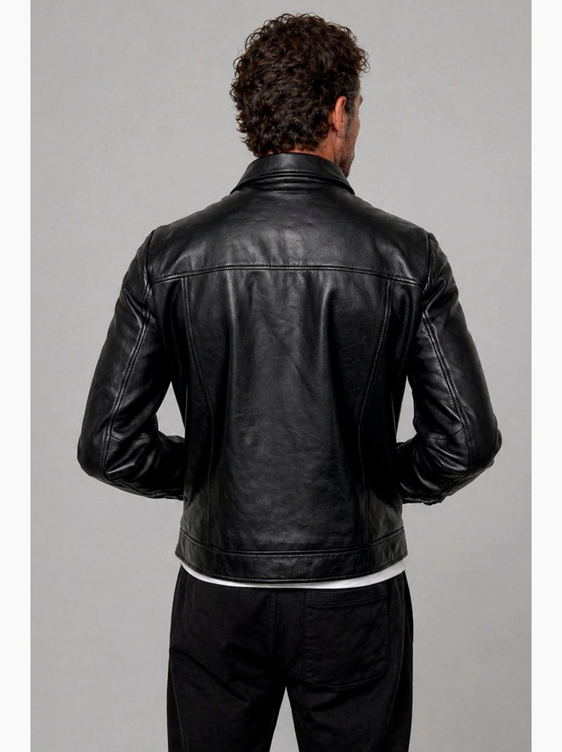 Veste En Cuir  Noris Holster Redskins Noir Noir - Kiabi