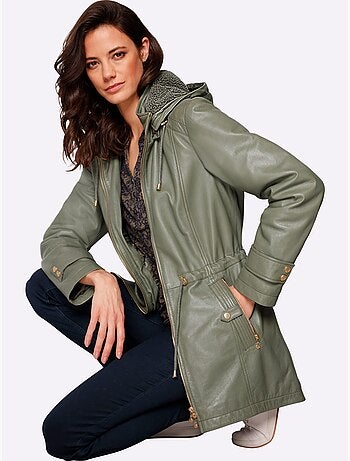 Veste En Cuir Pur Cuir D'agneau Nappa - Taille Standard - Helline