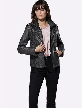 Veste En Cuir Pur Cuir D'agneau Nappa - Taille Standard - Witt