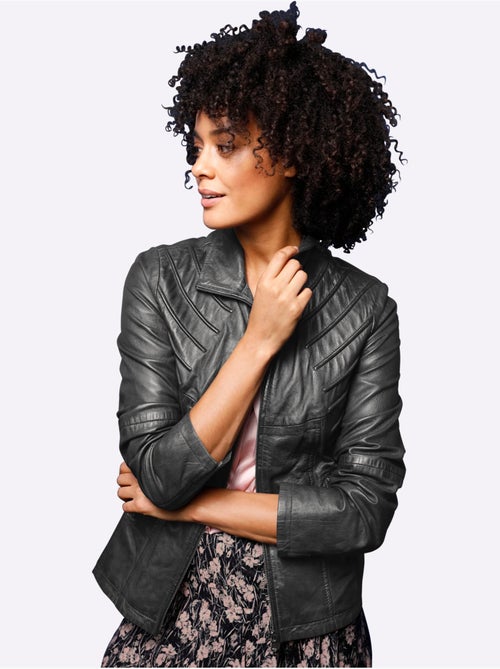 Veste En Cuir Pur Cuir D'agneau Nappa - Taille Standard - Witt - Kiabi