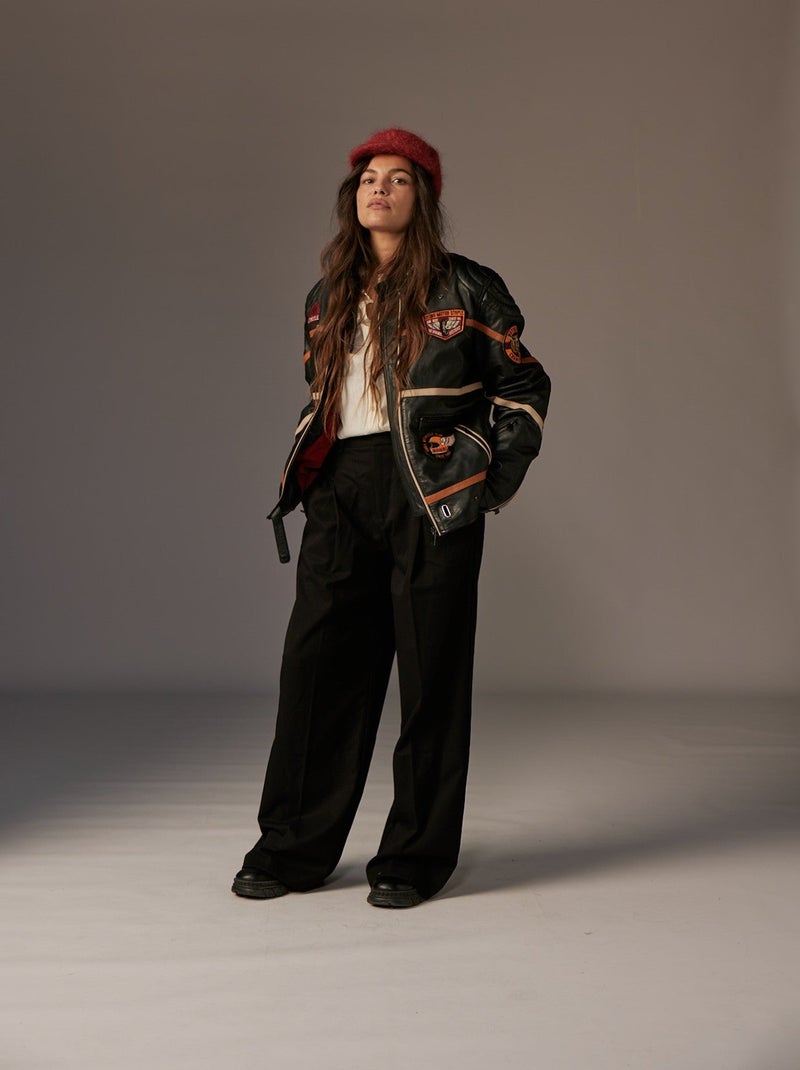 Veste En Cuir  R66 Vegas Redskins Noir - Kiabi