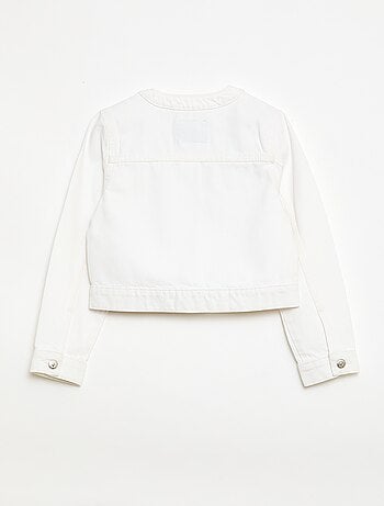 Veste en denim à col rond