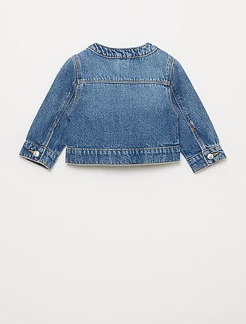 Veste en denim à col rond