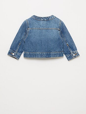 Veste en denim à col rond