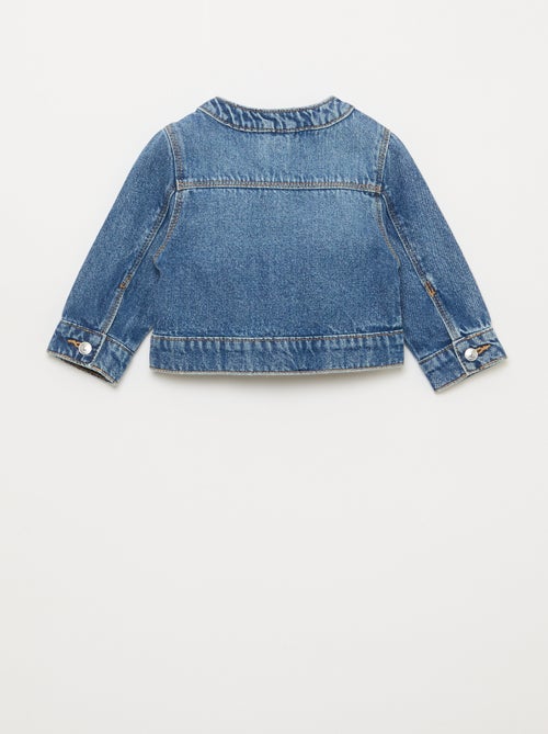 Veste en denim à col rond - Kiabi Veste en denim à col rond - Kiabi