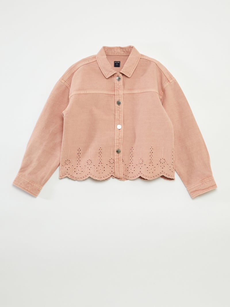 Veste Denim Baby Phat Rose Brillant - Taille 6x Fille, Manches Longues, Cropped, Occasion Très Bon état