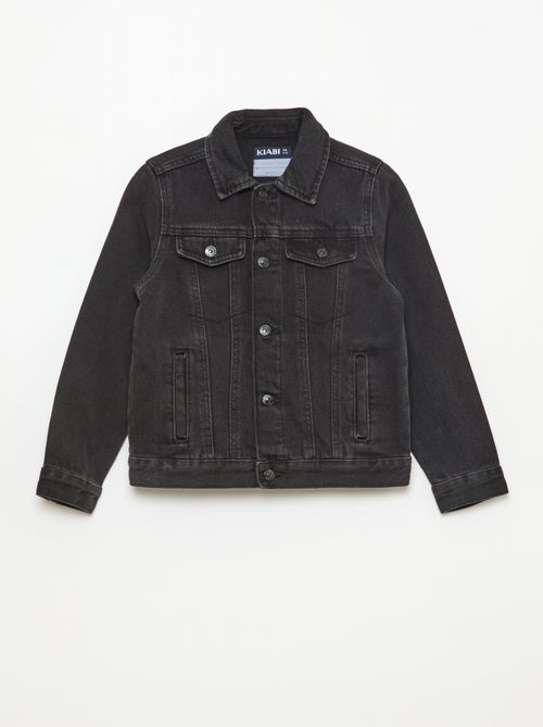Veste en denim avec ouverture boutonnée - Kiabi