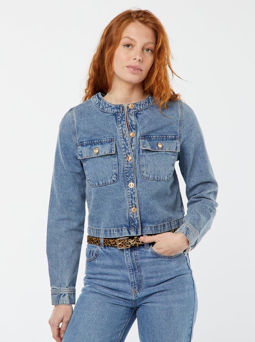 Veste en denim avec poches - Kiabi