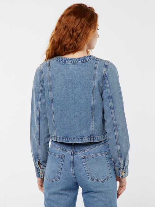 Veste en denim avec poches - Kiabi