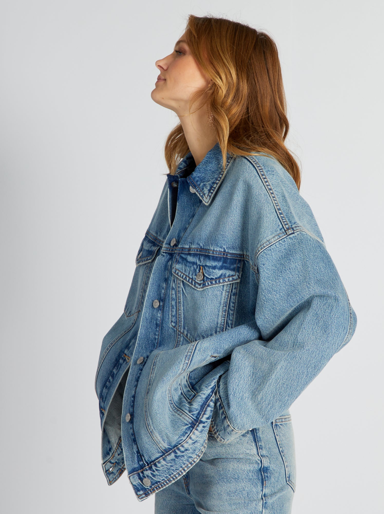 Veste Bleue à Motifs - Taille S - Neuf Avec Étiquettes