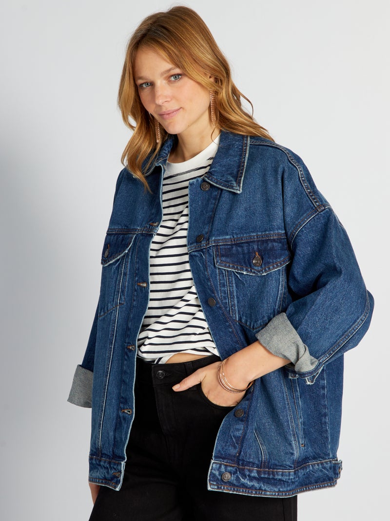 Veste en denim Bleu - Kiabi