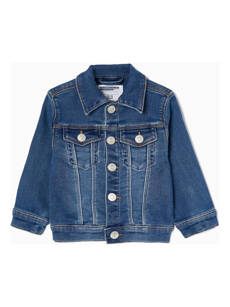 Veste en denim bleu pour bébé garçon manches longues MAXI NATURE Bleu - Kiabi