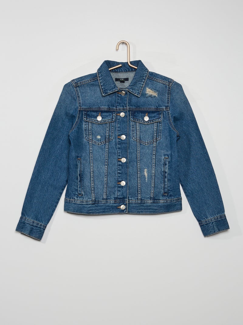 Veste en denim bleu - Kiabi