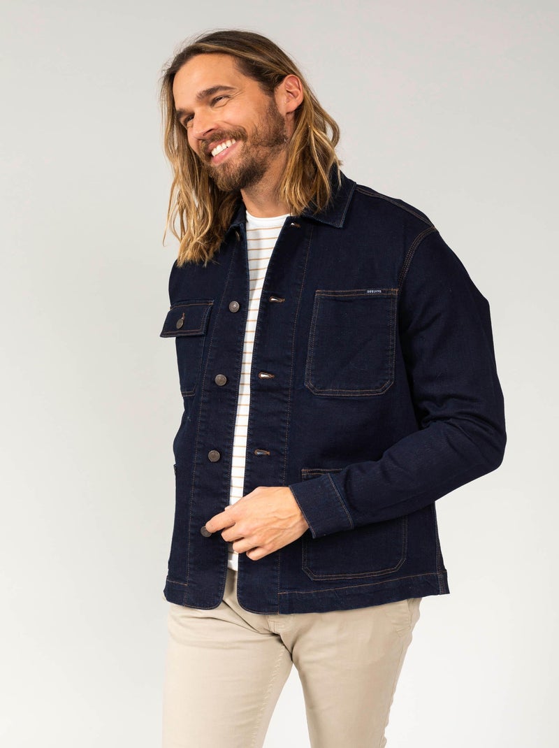 Veste en denim brut 'Deeluxe' Bleu foncé - Kiabi